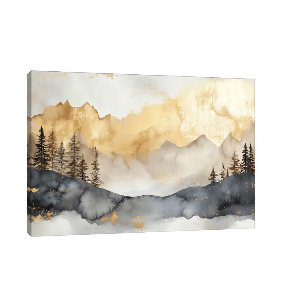Canvas Slika na platnu Zlatna planina, Akvarel, Bez rama, 90 x 60 cm