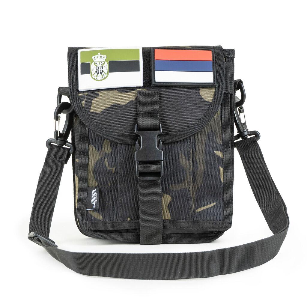 Vientor Muška torbica Travel crossbody bag camo, Crno-maslinasta
