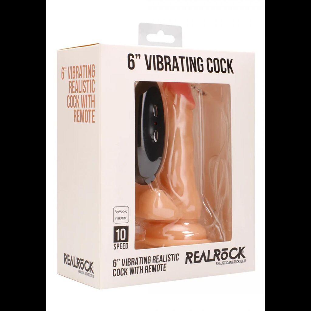 Shots Vibro dildo RealRock by Shots , Realistični vibrator sa skrotumom