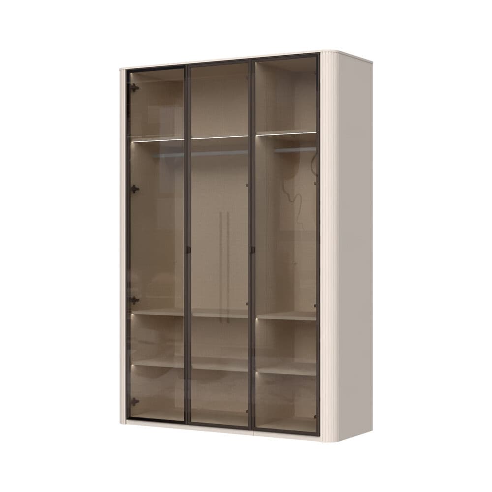 Jela Ormar Rondo P3-3AL/RO, 153x225x56cm, Bež - metalik