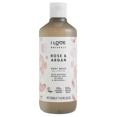 I LOVE Gel za tuširanje Naturals Ruža i argan, 500ml