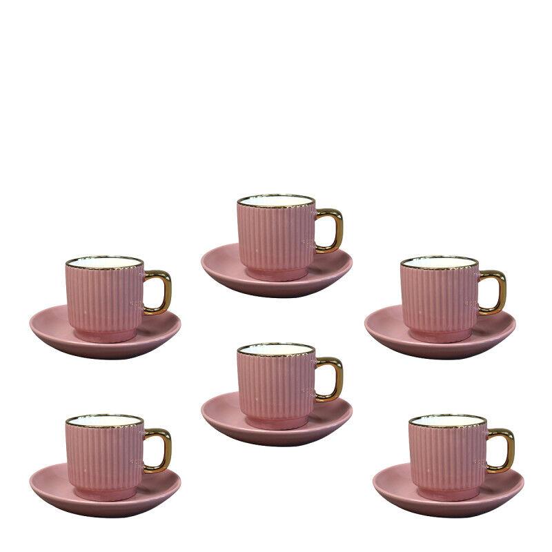 Sigma Set šoljica za kafu RXG-N250819B, 6 komada, 80 ml, Roze