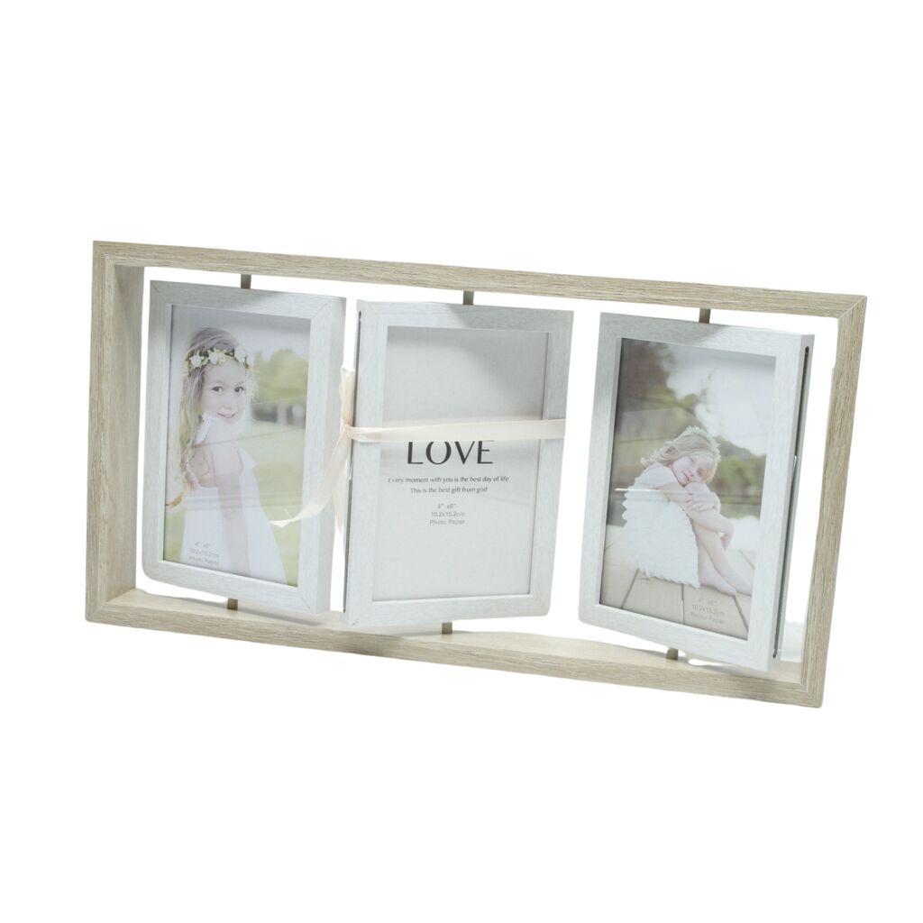 DekorDom Ram za 3 slike HW193-3-B N25, Rotacioni, 10x15 cm, Hrast