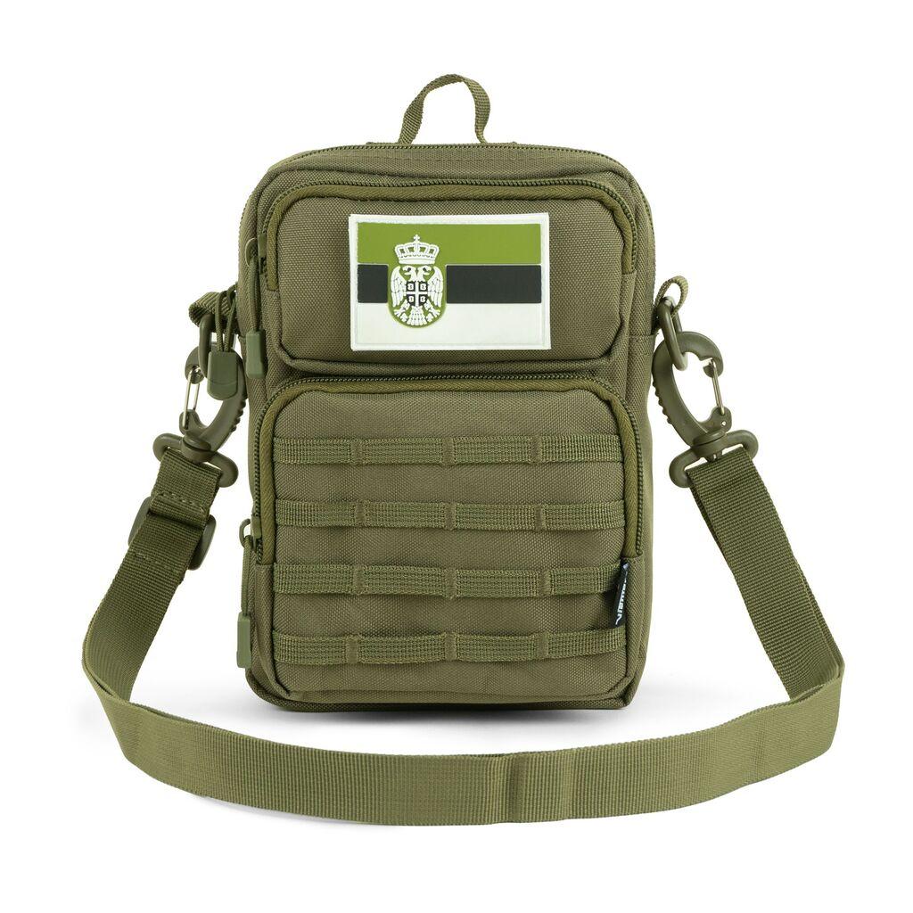 Vientor Muška torbica Crossbody mini backpack, Maslinasta