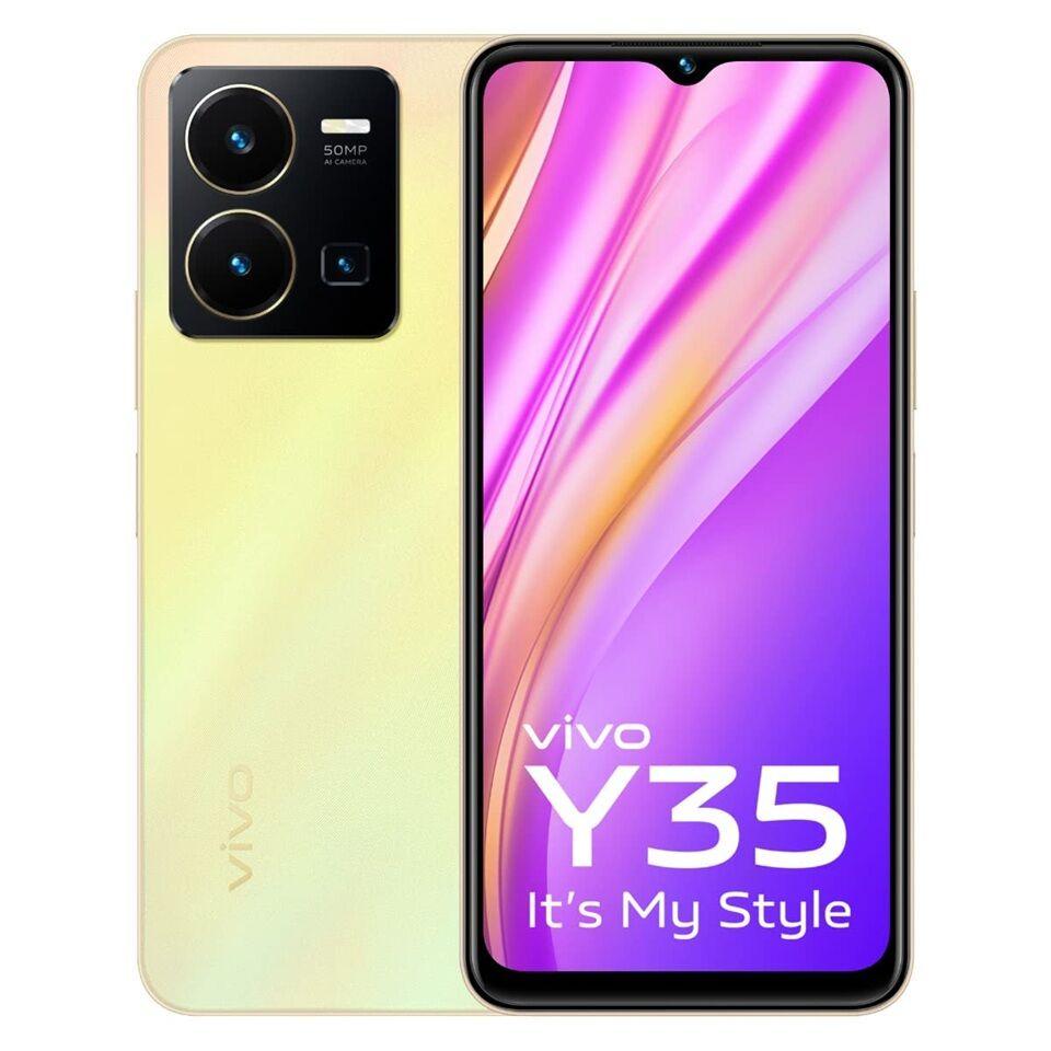 Vivo Refabrikovani mobilni telefon Y35 4G, 6.58", 2408 x 1080, 90 Hz, 50 MP, 16 MP, 8/256GB, Zlatna boja