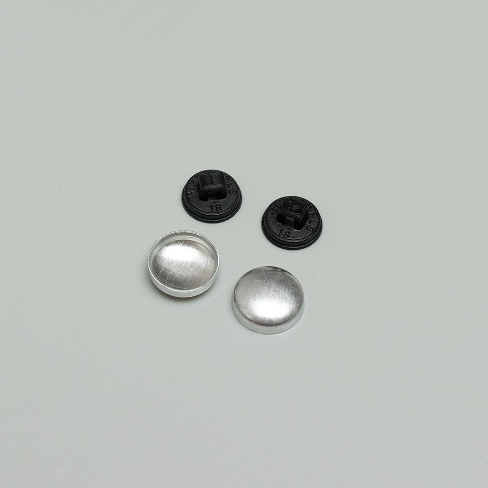 ARTFABRIC STORE Dugmad za presvlačenje, 12 mm, Crna, 50 komada