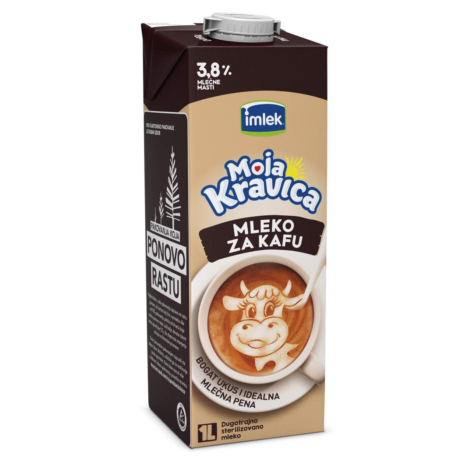 Moja Kravica Dugotrajno mleko za kafu, 3.8%, 1l
