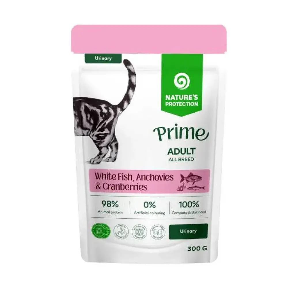 Nature's Protetcion Vlažna hrana za mačke, Bela riba i inćuni, 85 g