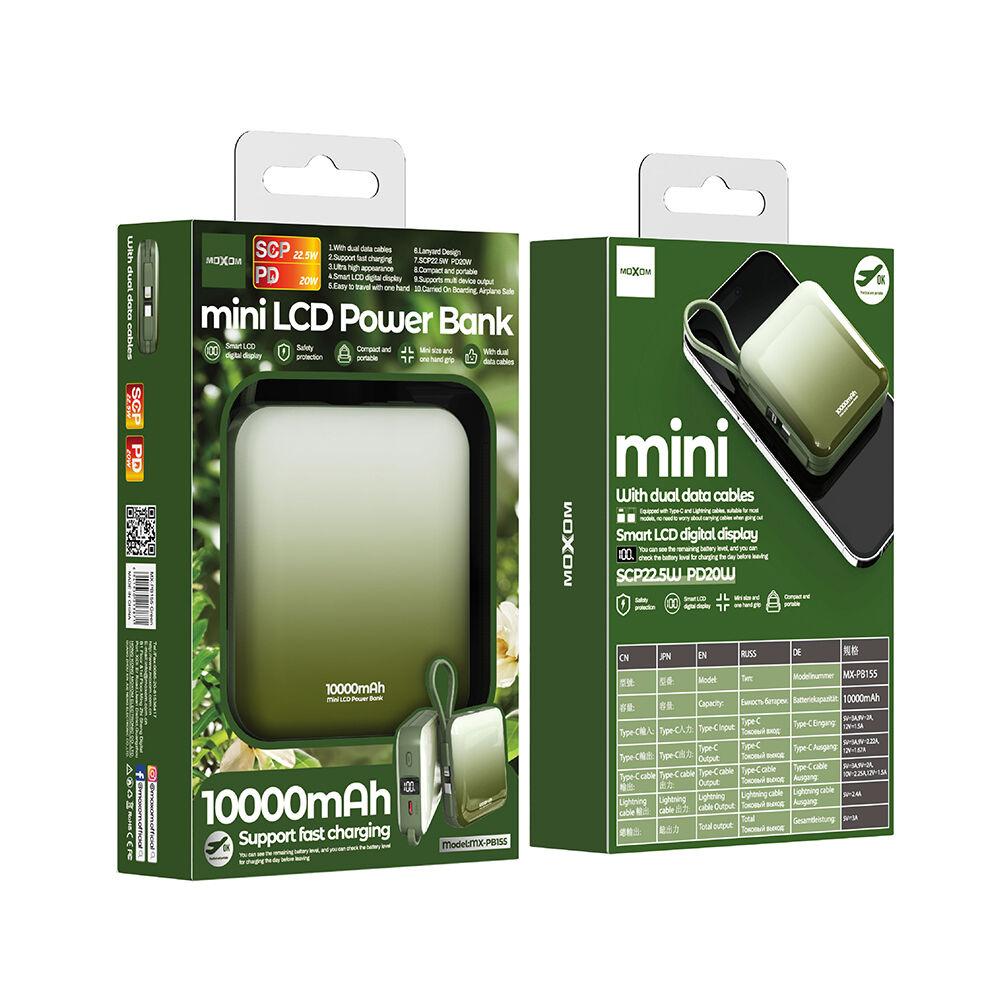 Galaxy Code  Power Bank  MX-PB155, SCP 22.5W, QC18W, PD20W, 3A, 10000mAh, Zeleni
