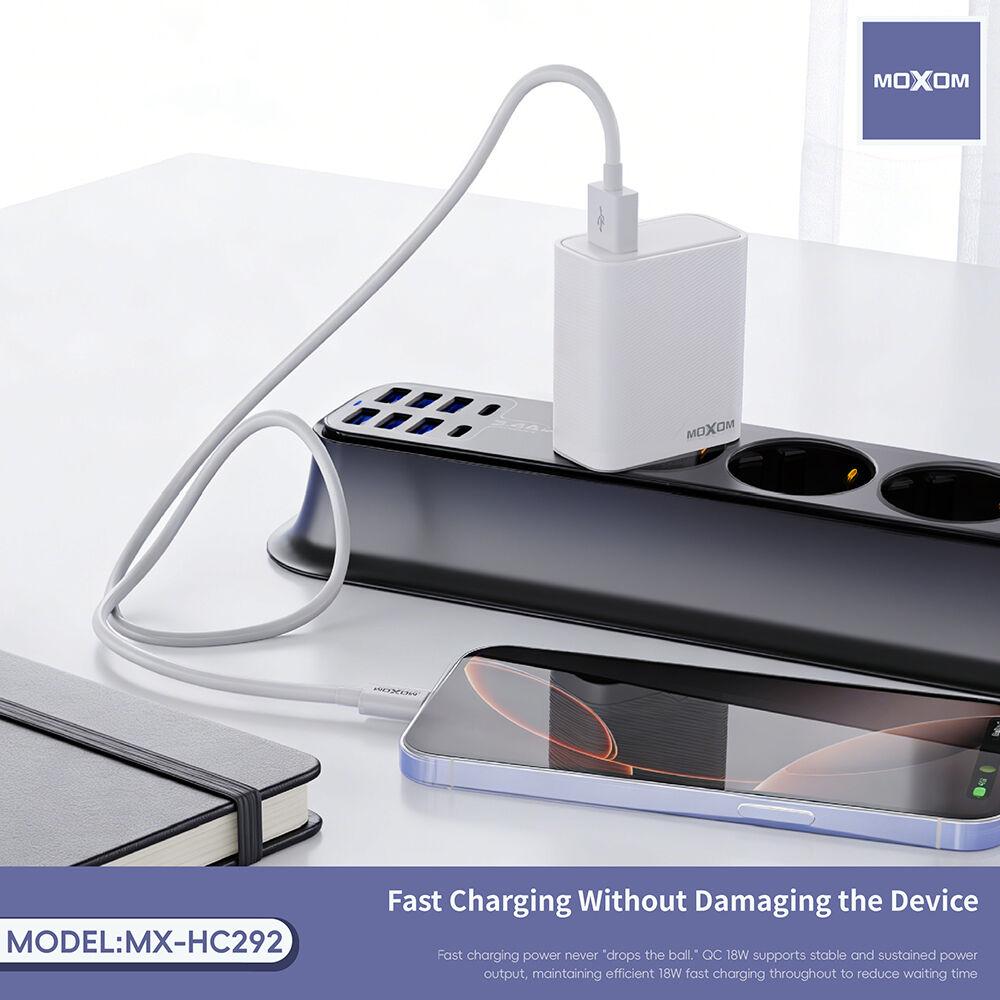 Galaxy Code Kućni punjač MX-HC292, USB-A na Lightning, 18W, Beli