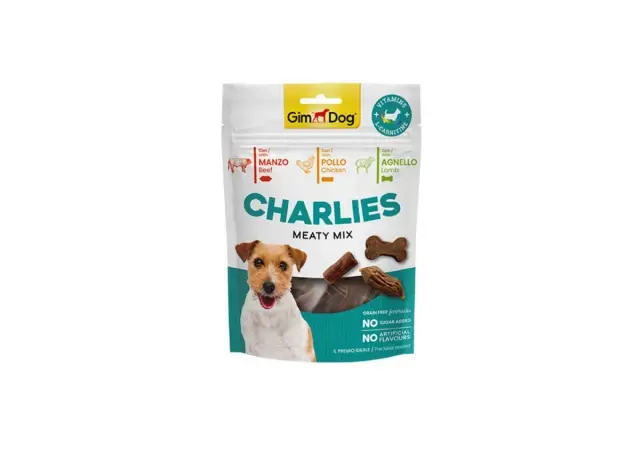 Gimdog Poslastica za pse Charlies Meaty Mix, Govedina, piletina i jagnjetina, 70g