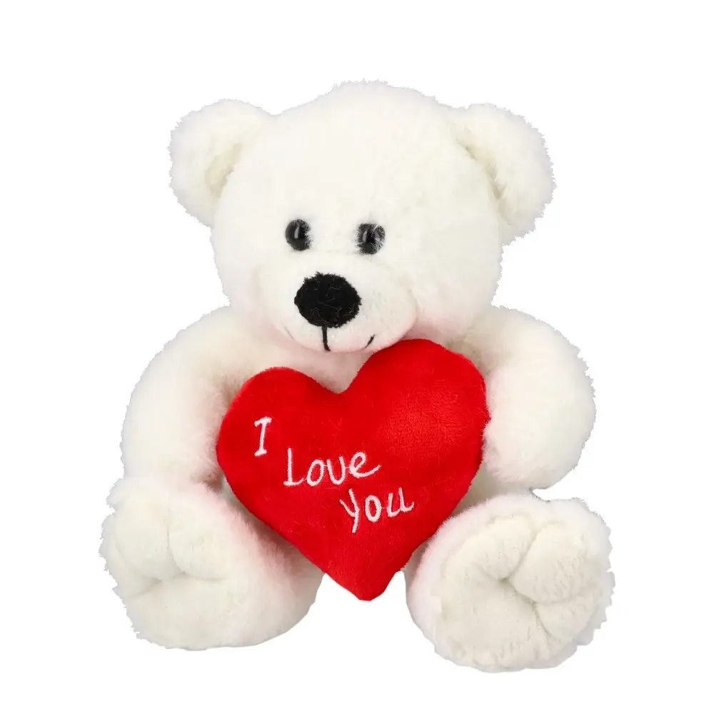 Ozzo Plišana igračka Meda I love you, 20cm, Bela