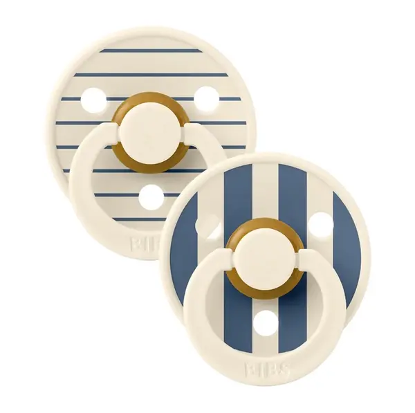 BIBS Varalica Pin Ivory Steel Blue, 6-18m, 2 komada, Bež-plave