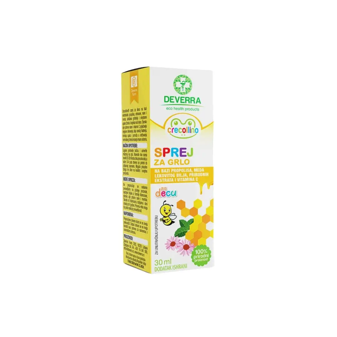DEVERRAFARM Sprej za grlo sa propolisom Crecollino, 30ml
