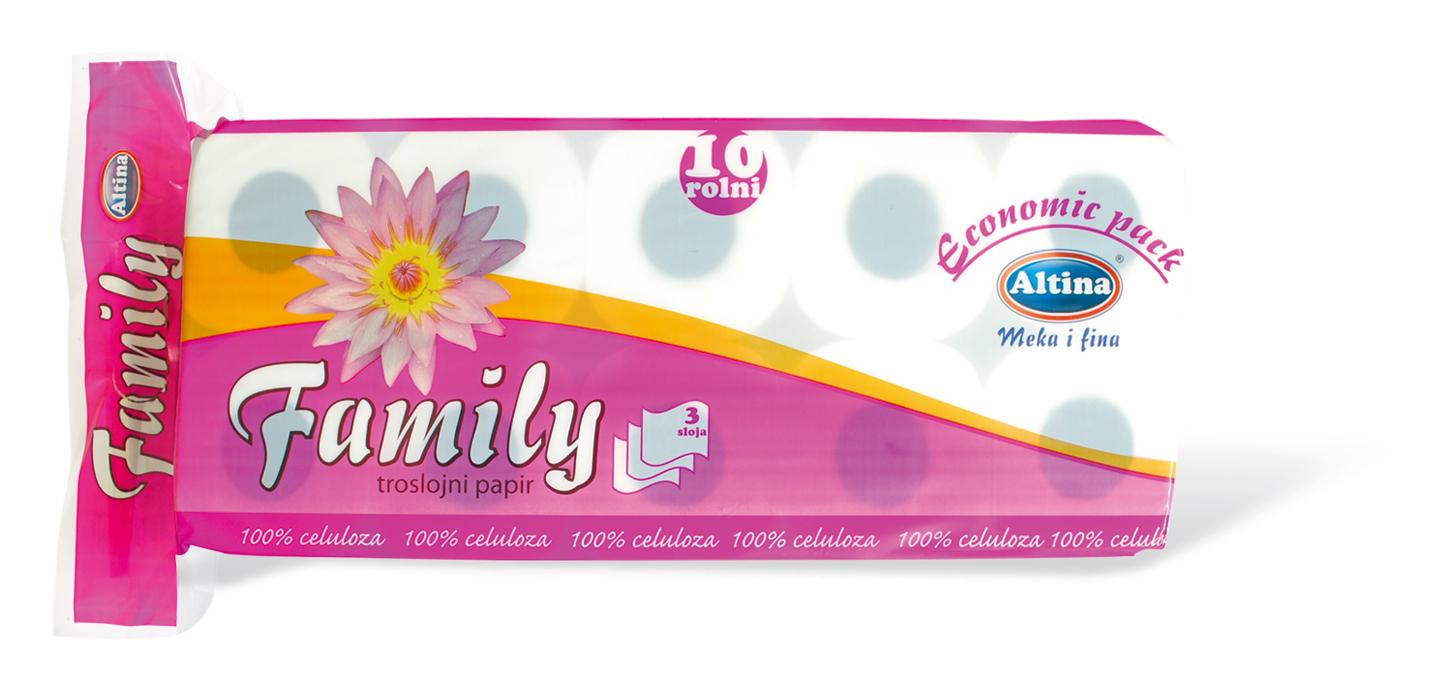 Altina Toalet papir Family, 10/1, Troslojni