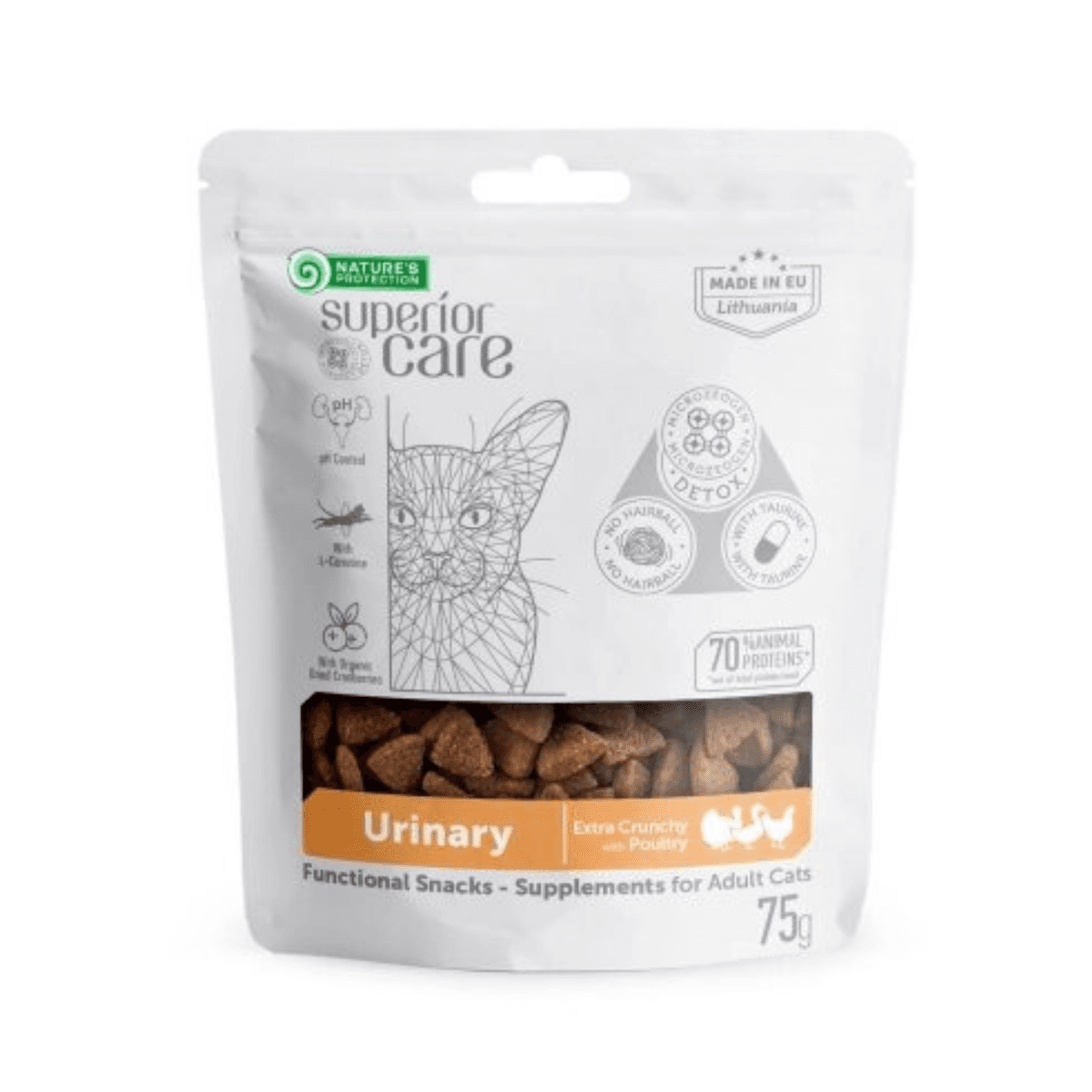 NATURE'S PROTECTION Poslastice za mačke Urinary Health, 75g