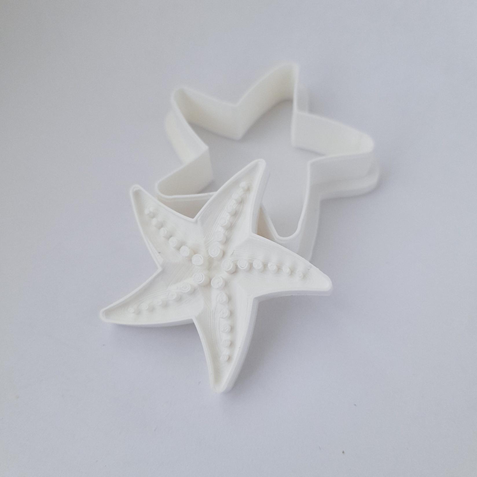 KREATIVNI SLATKIŠI Modla za kolače i ukrase Morska zvezda, 6 cm, Bela