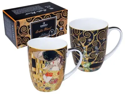 Ferkol Matjaž Set 2 šoljice za kafu Klimt, Šareni