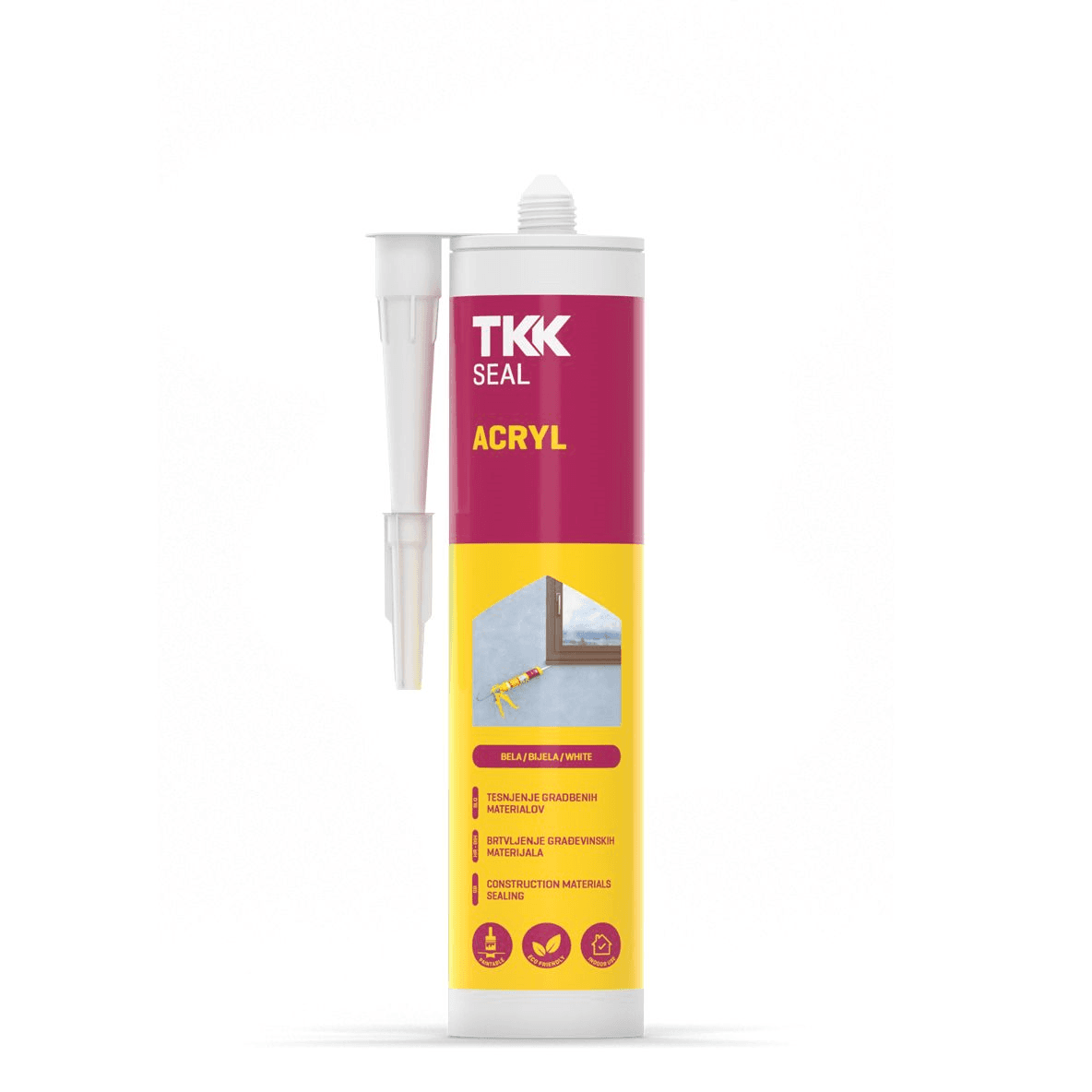 TKK Akrilni silikon Seal Acryl, 280ml, Beli