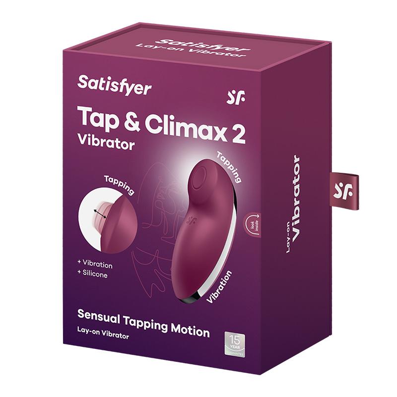 Satisfyer Vibrator Tap & Climax 2, Bordo