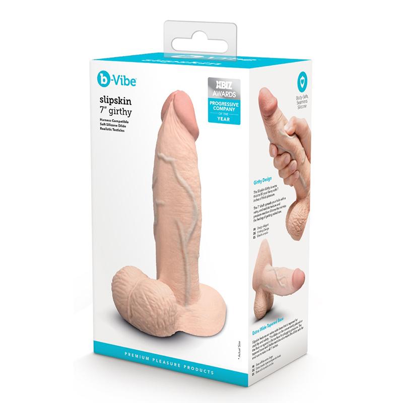 B-Vibe Dildo Slipskin Girthy, 18cm, Boja kože