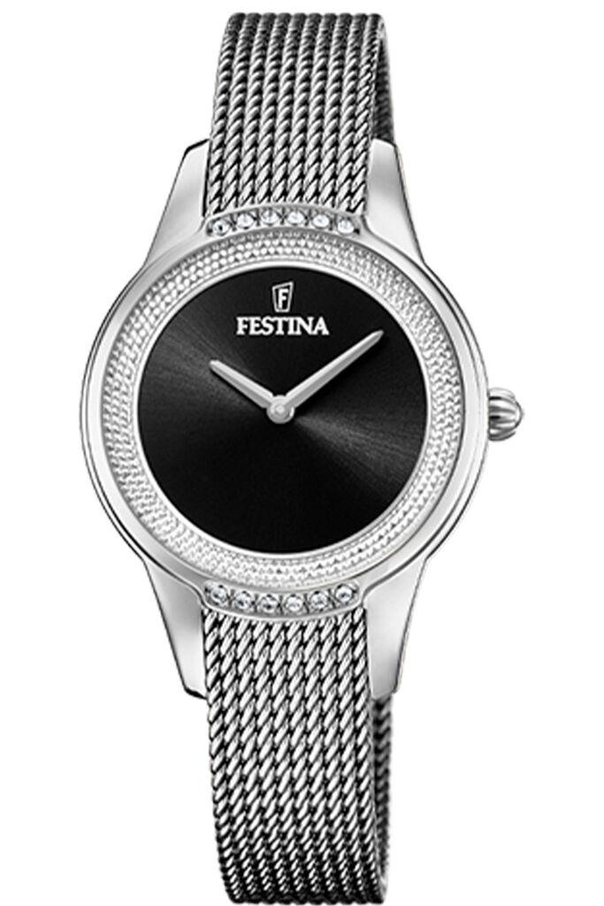 Festina Ženski analogni sat, Crno-srebrne boje