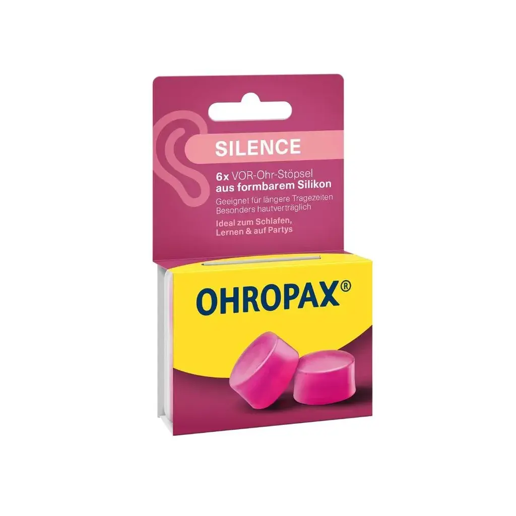 Ohropax Silikonski čepići Clear, 6 komada