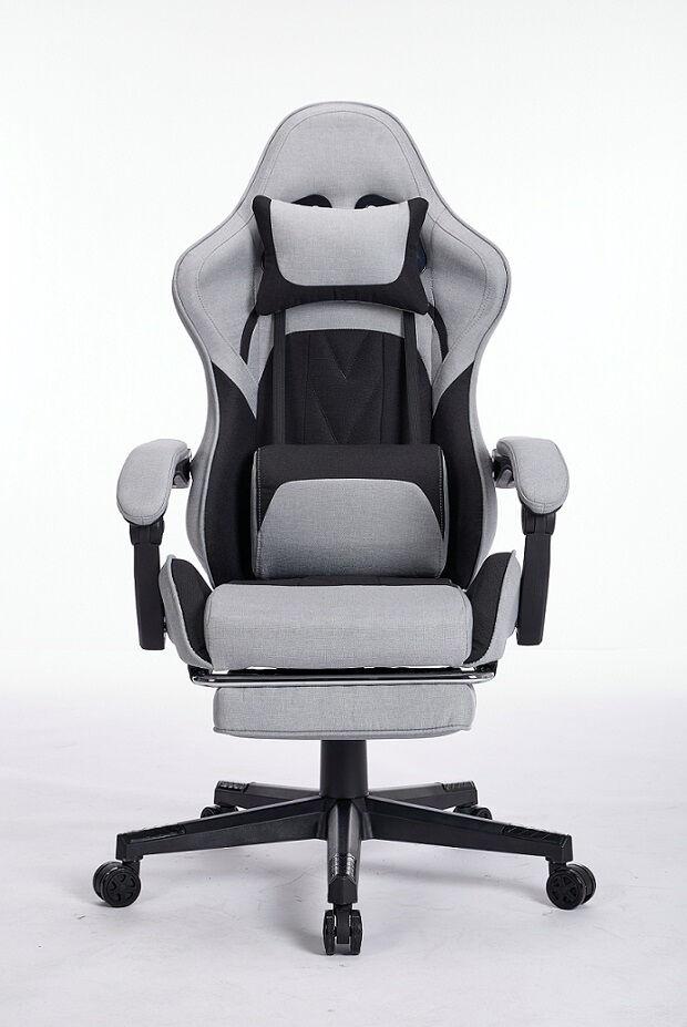 ePlayGame Gejmerska stolica HC-4095 Fabric BG, Sivo-crna