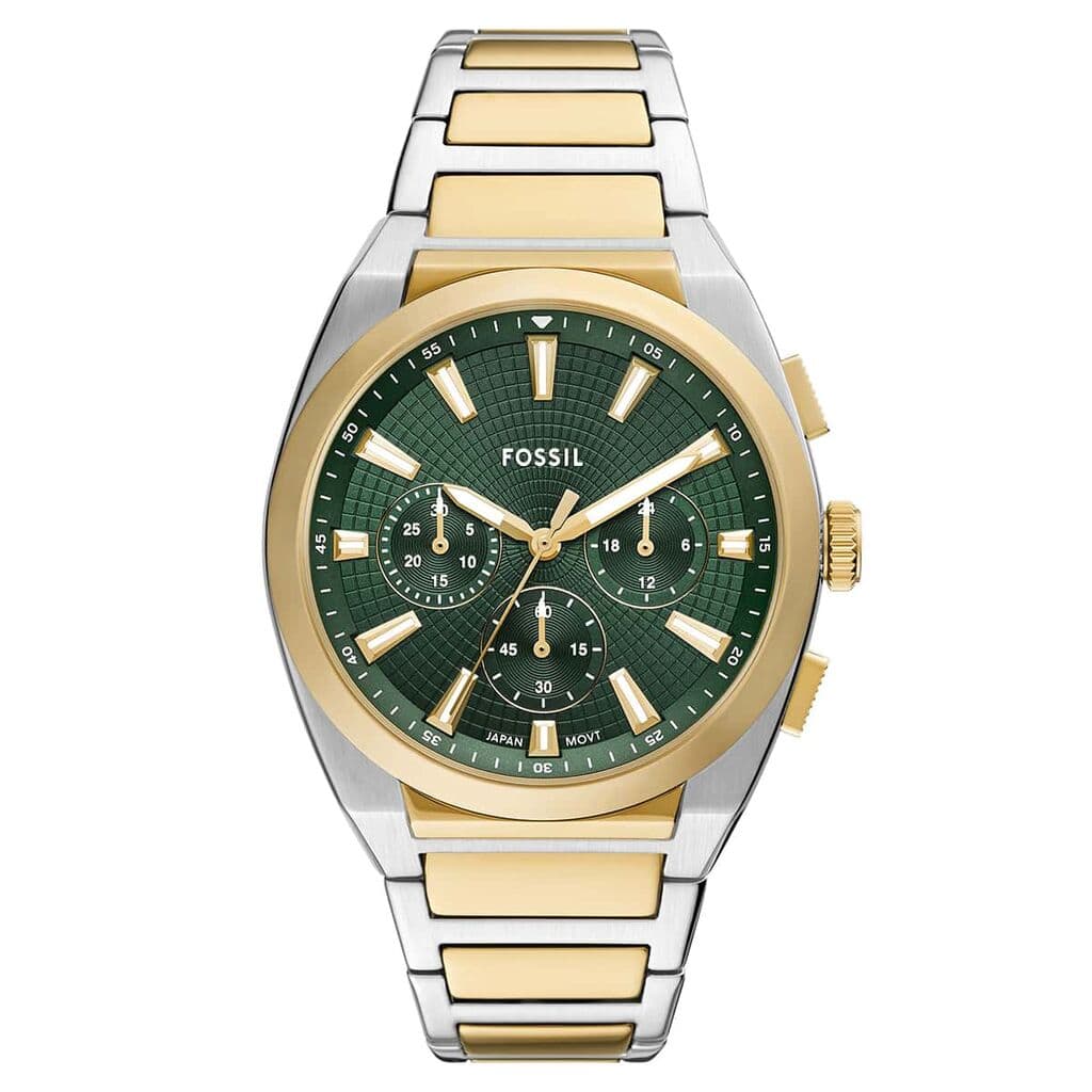 Fossil Muški sat Everett, Zeleno-zlatne boje