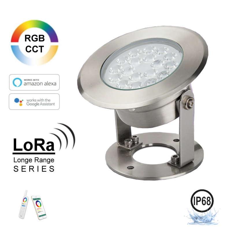MIBOXER Podvodna smart LED lampa RGB CCT UW03 9W, Hrom