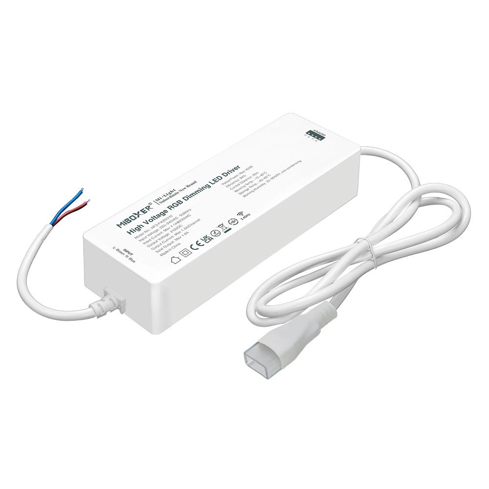 MIBOXER Kontroler za LED trake RGB HF3-P400, 210V, 400W, 1.9A, 2.4GHz, Beli