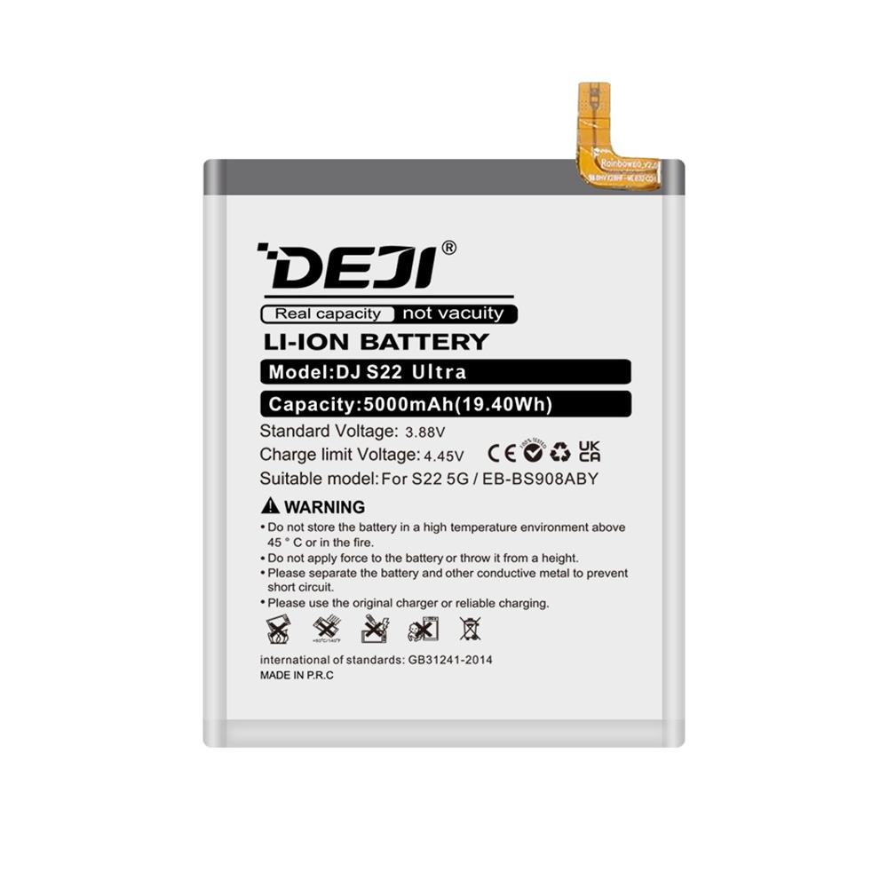 DEJI Baterija za telefon Samsung S22ULTRA/5G EB-BS908ABY, 5000mAh