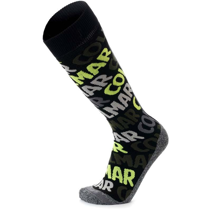COLMAR Ski čarape Soft terry maxi logo wording, Crno-sive