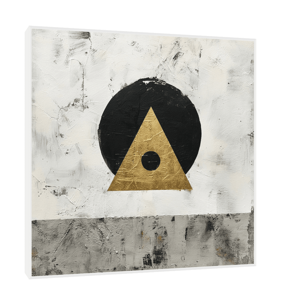 Canvas Slika na platnu Triangle, 140x140cm, Sa ramom, Beli