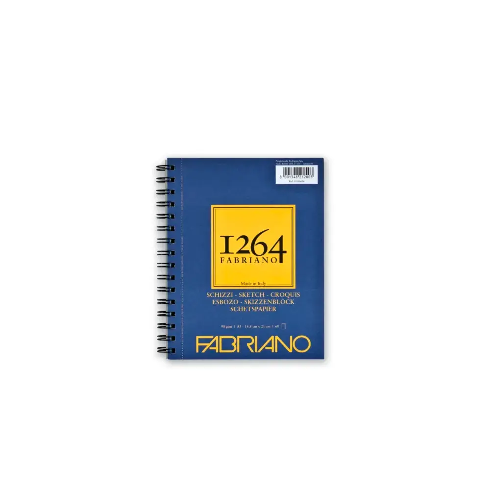 Fabriano Blok za skiciranje sa spiralom 1264 Sketch, Vertikalna, A5, 90g, 60 listova