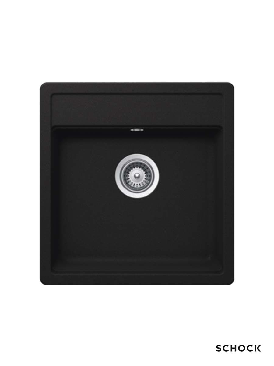 Schock Granitna ugradna sudopera Nemo N100S, 47x49cm, Crna