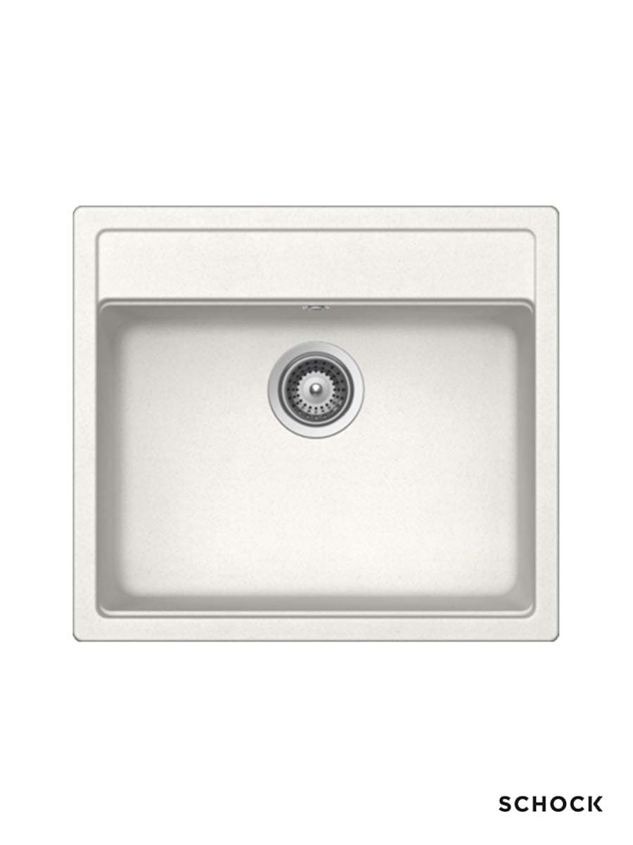 Schock Granitna ugradna sudopera Nemo N-100, 57x51cm, Bela