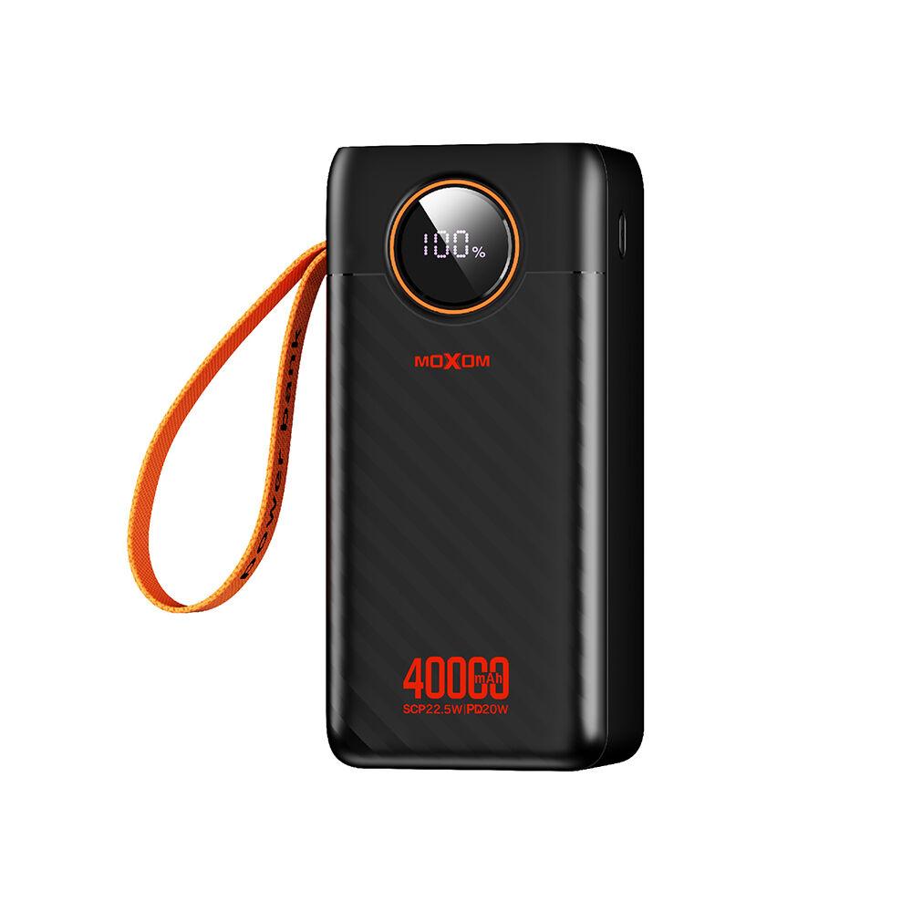 Moxom Power Bank MX‑PB168 PD20W + QC22.5W 40000mAh, Crni