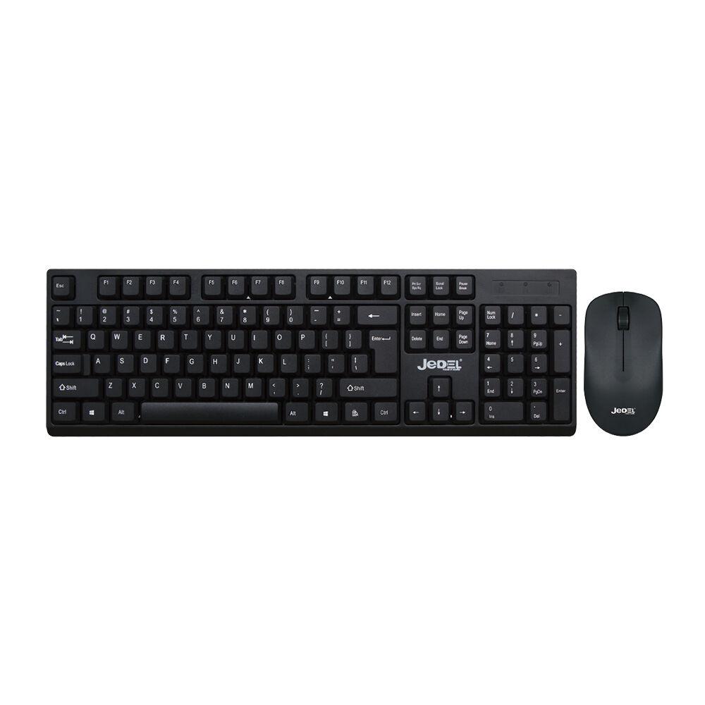 Jedel Bežična Tastatura, Mehanička,  i miš WS732, Crna