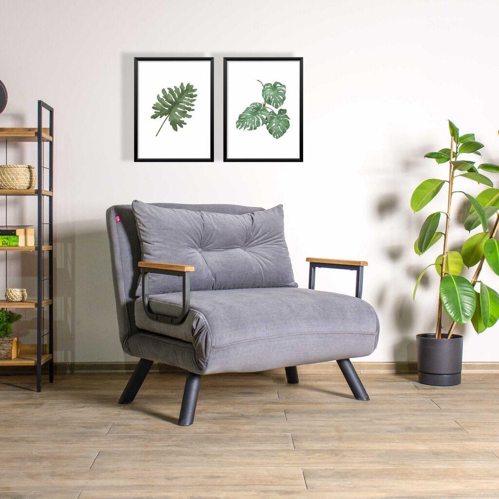 Atelier del Sofa Fotelja na razvlačenje Sando Single, Siva