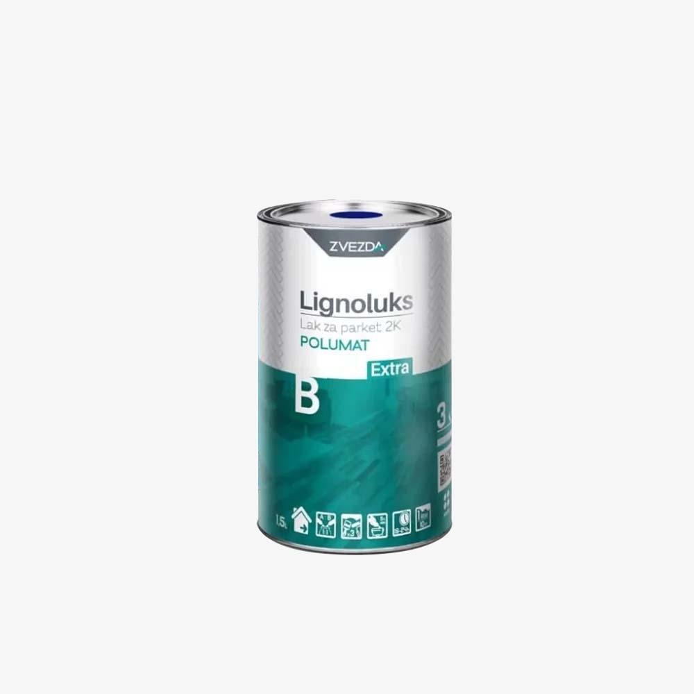 ZVEZDA Lignoluks Lak za parket 2K polumat EXTRA, komponenta B, 1,5 l