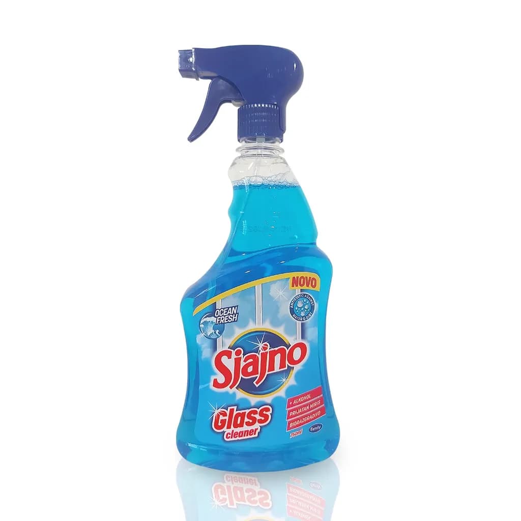 Family Sredstvo za staklo Sjajno, Okean, Pumpica, 750 ml