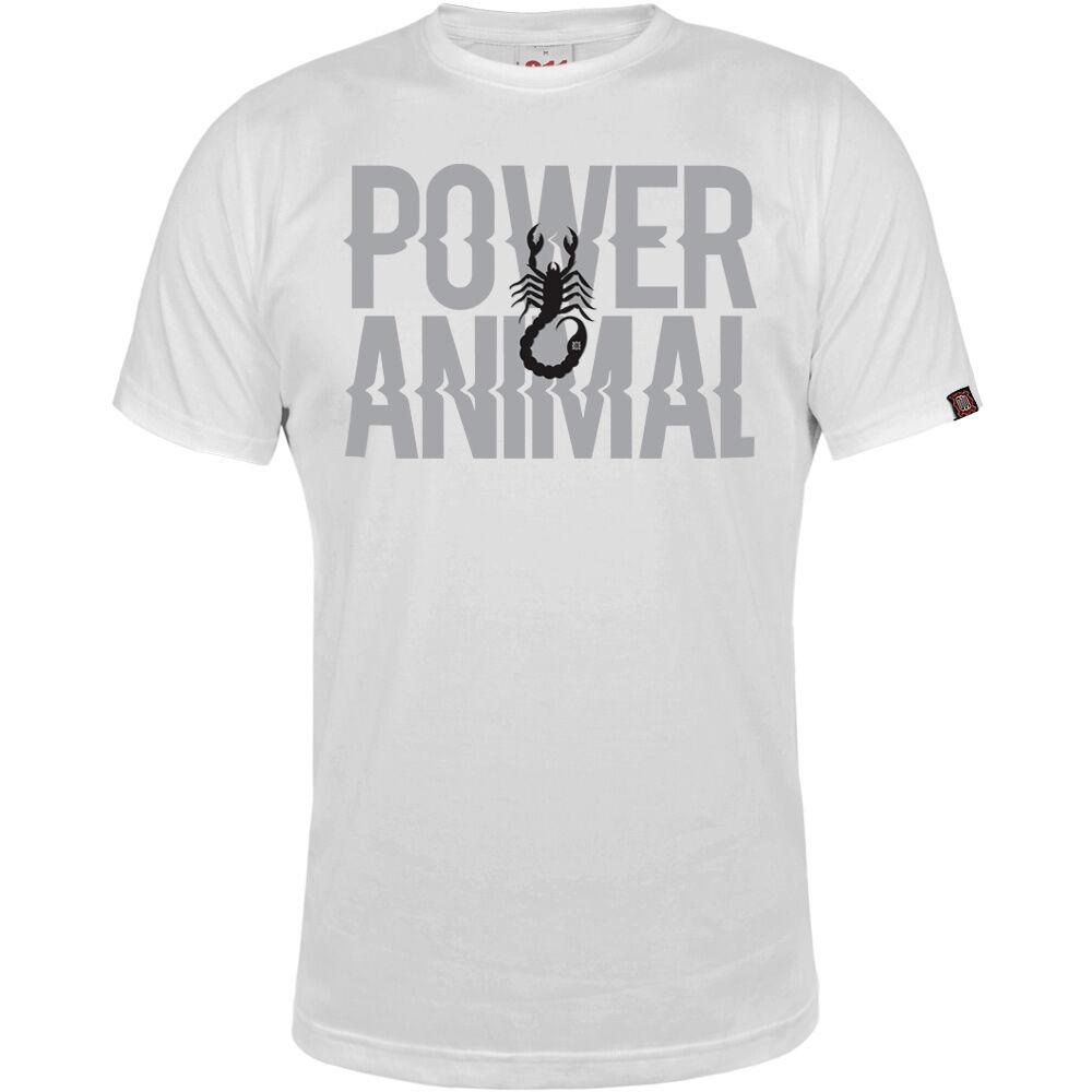 011Shop Muška majica kratkih rukava "Power animal", Bela
