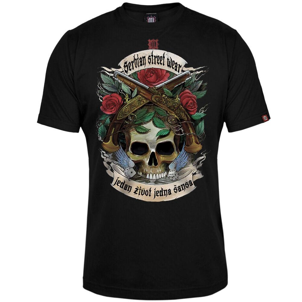 011Shop Muška majica kratkih rukava "Jedan život, jedna šansa", Crna