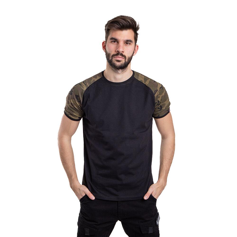 011Shop Muška majica kratkih rukava Vintage - Woodland Combat, Crna