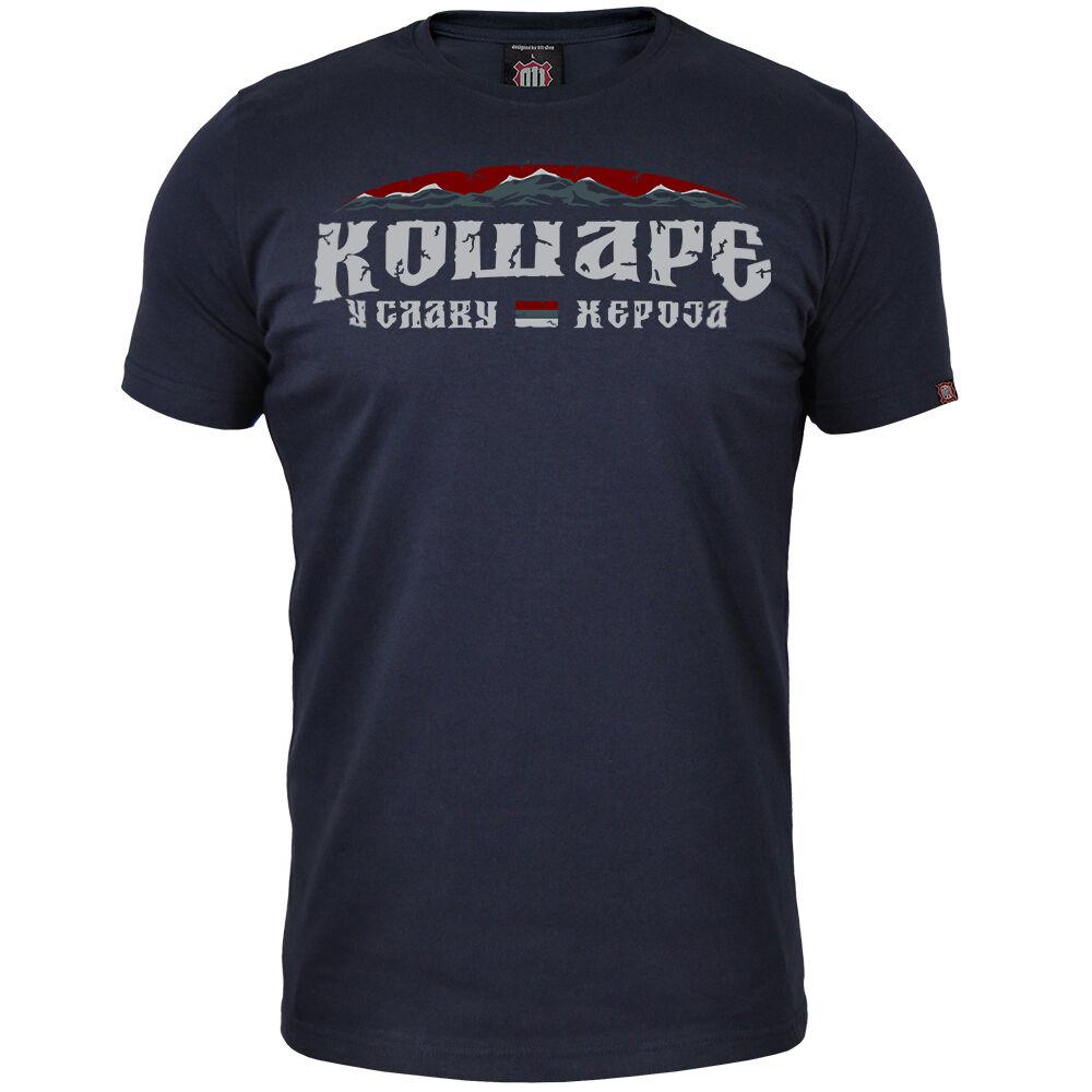 011Shop Muška majica kratkih rukava "Košare - U slavu heroja!", Teget
