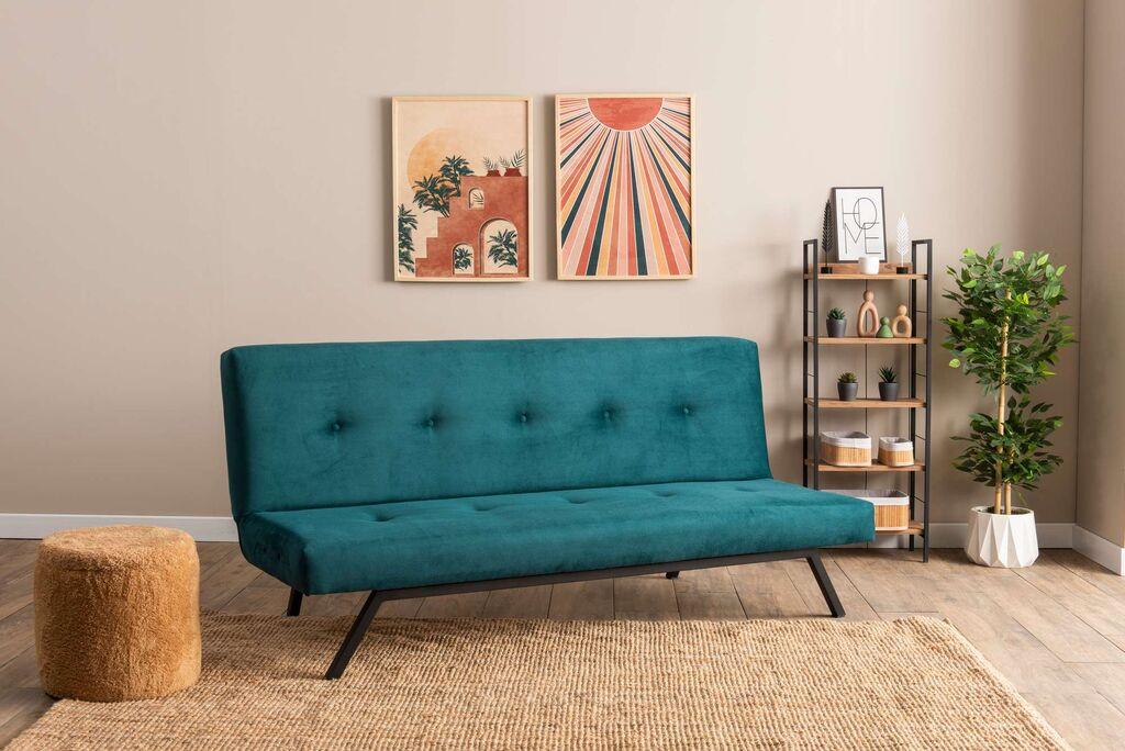 Atelier del Sofa Trosed na razvlačenje Zola, 180x64x78cm, Petrolej