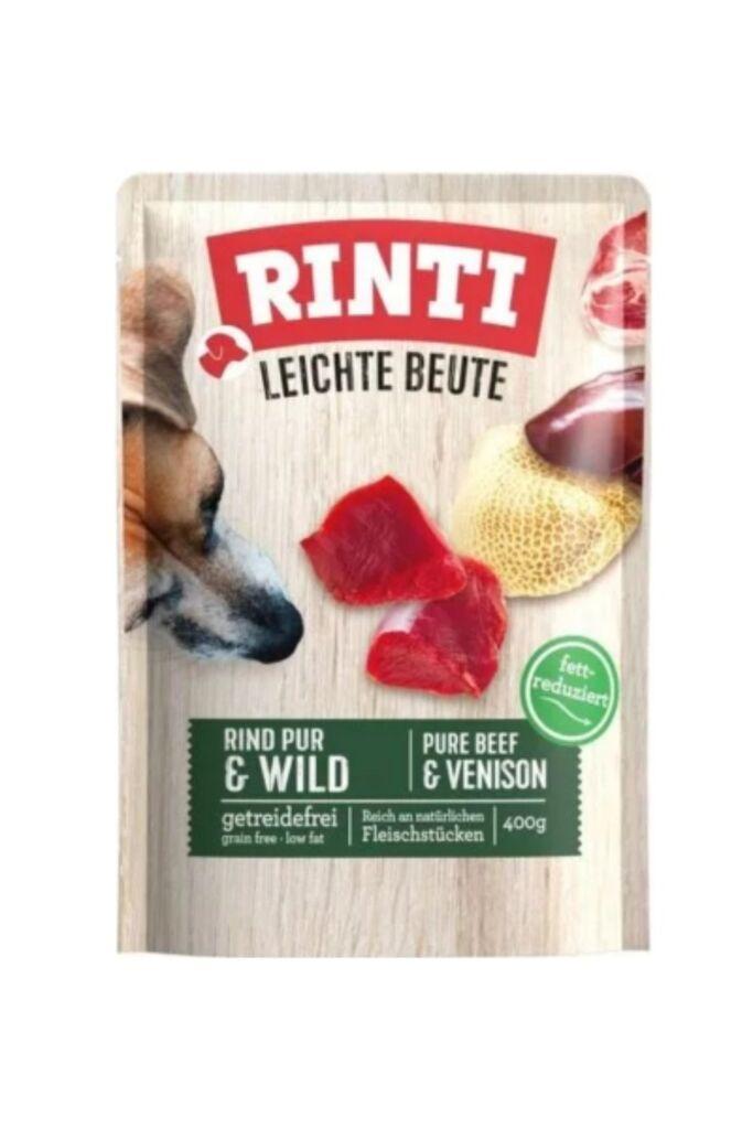 Rinti Vlažna hrana za pse Leichte Beute, Govedina i divljač, 400g