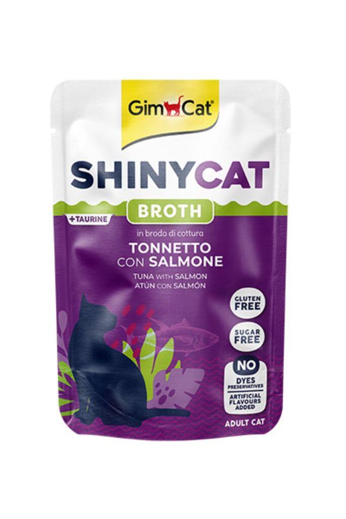 GimCat Vlažna hrana za mačke Shinycat, Tuna i losos, 70g