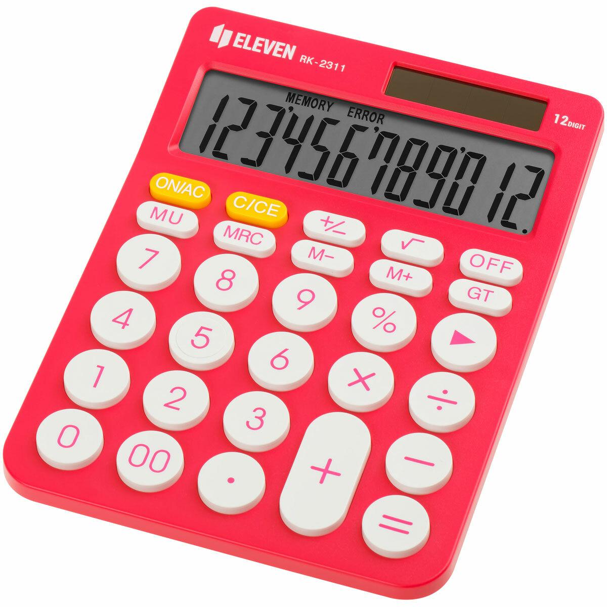 ELEVEN Stoni kalkulator RK-2311, 12 cifara, Roze